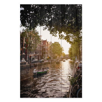 Obraz na dreve Canal Boat Cruise