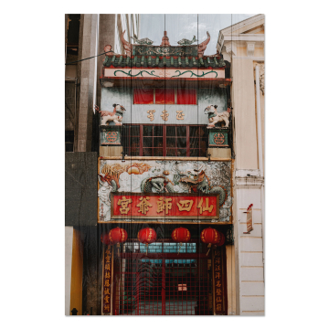 Obraz na dreve Chinese Townhouse