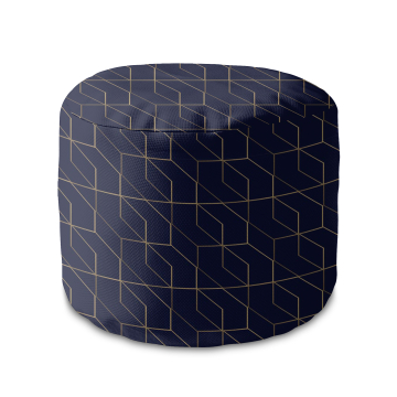 Sedací vak okruhlá podnožka Gold Luxury Pattern