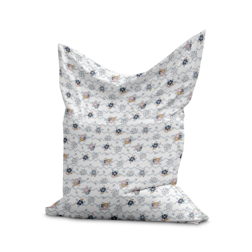 Sedací vak Pillow Chevron and Flowers