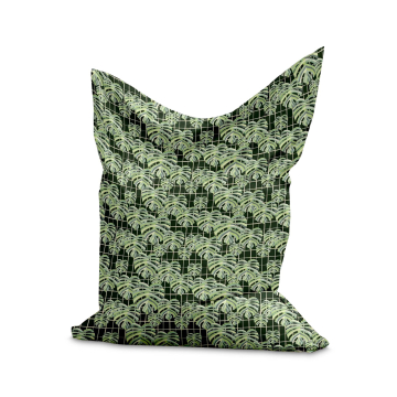 Sedací vak Pillow Monstera Leaves Grid
