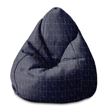 Sedací vak  Pearshape Gold Luxury Pattern