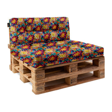 Súprava vankúšov z paliet Botanical Floral Geometric Pattern