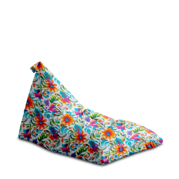 Sedací vak Triangle Colorful Floral Pattern
