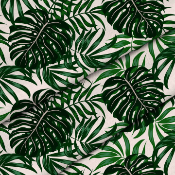 Látka Tropical Leaves Pattern