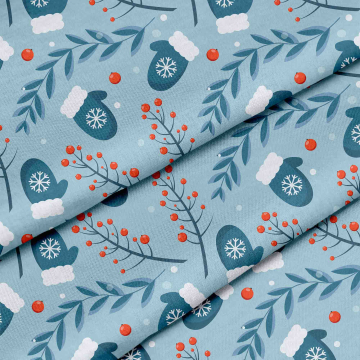 Látka red berries and mittens