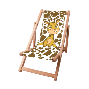 Drevené plážové lehátko Giraffina