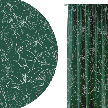 Záclona Green Flowers