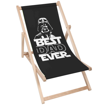 Drevené plážové lehátko Best Dad Ever SW