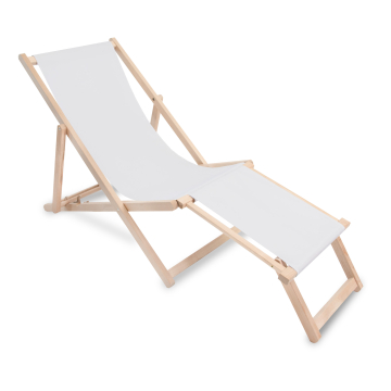Drevené lehátko s podnožkou Pale Grey