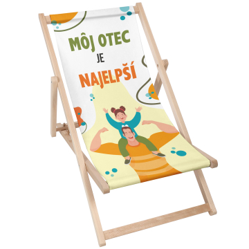 Drevené plážové lehátko Môj otec je najlepší