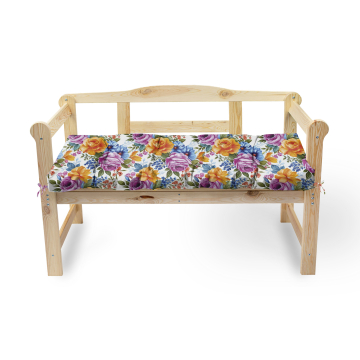 Vankúš na sedenie pre záhradnú lavičku Petals in the Sun