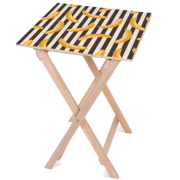 Drevený stolík Banana Stripes