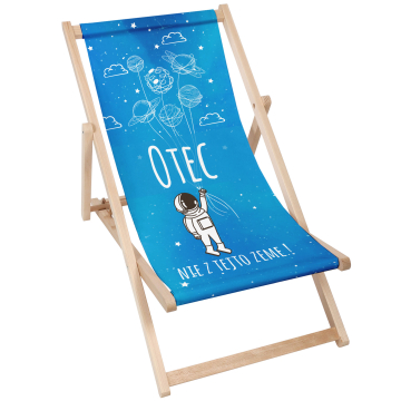 Dřevěné plážové lehátko Otec, ktorý nie je z tejto zeme