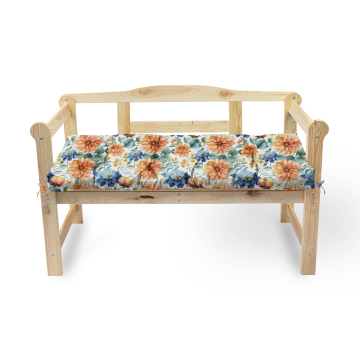 Vankúš na sedenie pre záhradnú lavičku Watercolor Flower