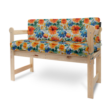 Sada vankúšov na záhradnú lavičku Watercolor Flower