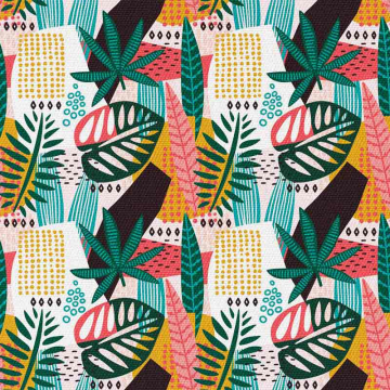 Látka Abstract Monstera