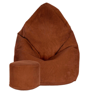 Sedací Vak Lincoln podnožkou Indian Tan