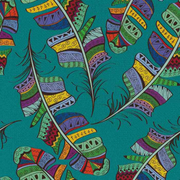 Látka Colourful On Turquoise