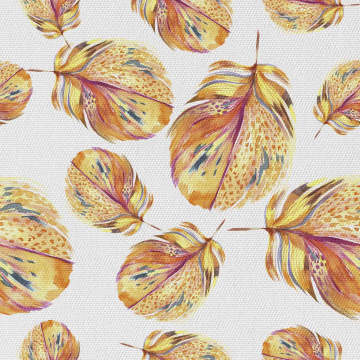 Látka Orange Feathers
