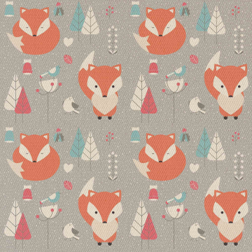 Látka Forest Red Foxes