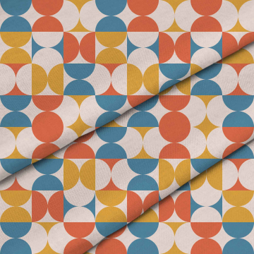 Látka Geometric Retro