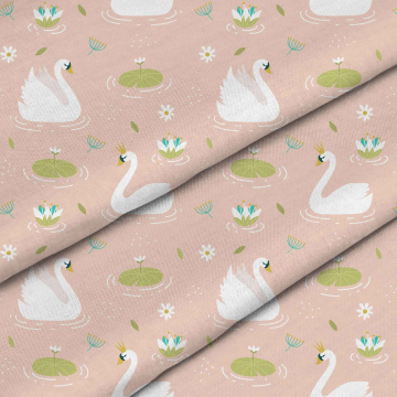 Látka Elegant Swans
