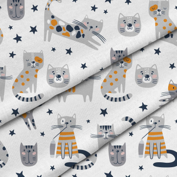 Látka Cartoon Funny Cats