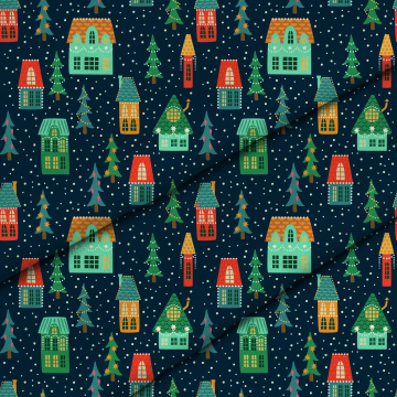 Látka Christmas Houses