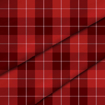 Látka Christmas Red Checker