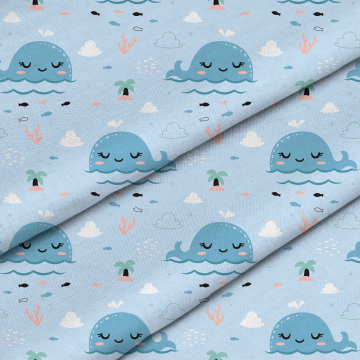 Látka Happy Whale
