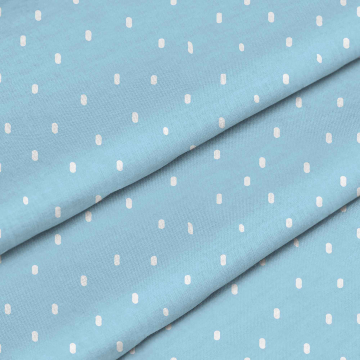 Látka White Dot on Blue