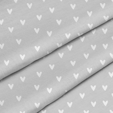 Látka White Hearts