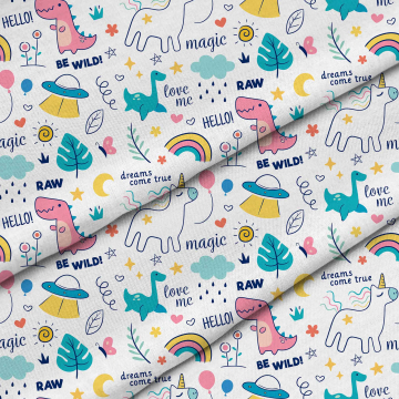 Látka Dinosaurs and Unicorns