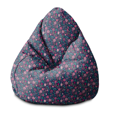 Sedací vak Pearshape Pink Meadow