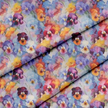 Látka Colorful Flowers Pattern