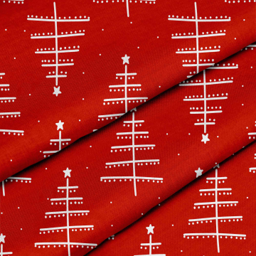 Látka Christmas Tree Pattern