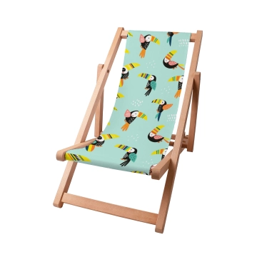 Drevené plážové lehátko Toucans