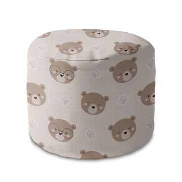 Sedací vak okruhlá podnožka Cute Bear