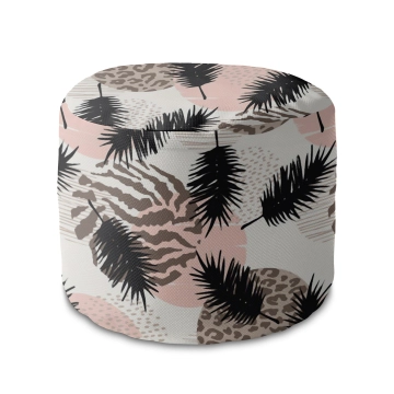 Sedací vak okruhlá podnožka Animal and Tropical Geometric