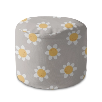 Sedací vak okruhlá podnožka Daisies