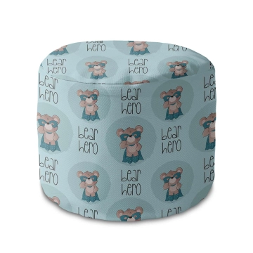 Sedací vak okruhlá podnožka Bear Hero