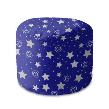 Sedací vak okruhlá podnožka Night Sky Pattern