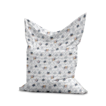 Sedací vak Pillow Chevron and Flowers