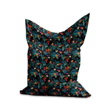 Sedací vak Pillow Dark Botanic Red