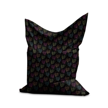 Sedací vak Pillow Black Skull