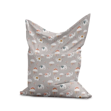 Sedací vak Pillow Elephant and Rainbow Clouds