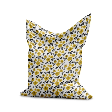 Sedací vak Pillow Painted Yellow Flowers